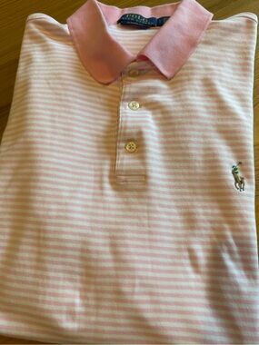 Polo by Ralph Lauren Pink Striped Polo Men’s Shirt
